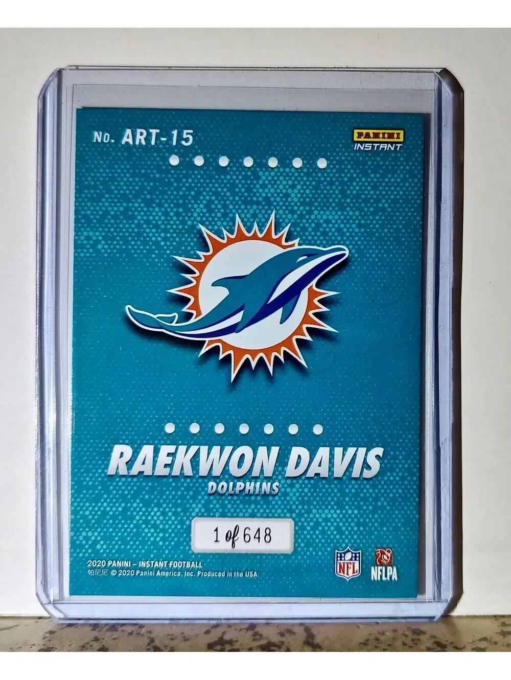 Raekwon Davis 2020 Panini All-Rookie Team NFL #15 Card 1 of 648 Miami Dolphins